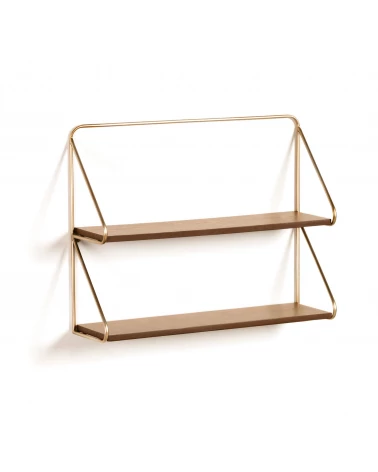 Catrina shelves in steel with golden finish 51 x 42 cm