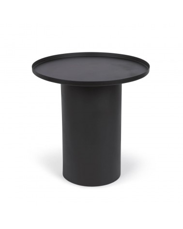 Fleksa round side table in black metal Ă 45 cm