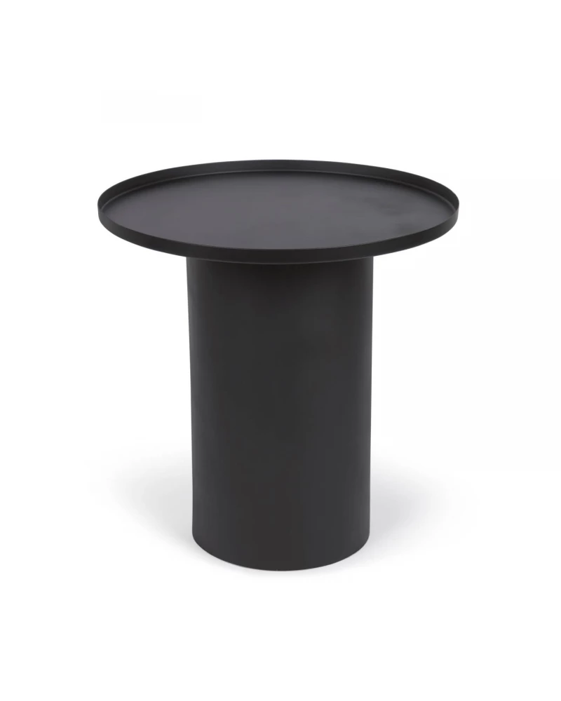 Fleksa round side table in black metal Ă 45 cm