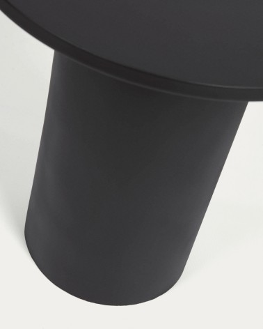 Fleksa round side table in black metal Ă 45 cm