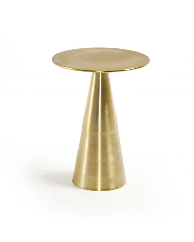 Rhet metal side table with gold finish, Ă 39 cm