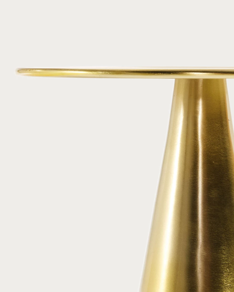 Rhet metal side table with gold finish, Ă 39 cm