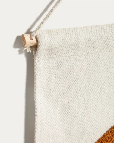 Tadea wall hanging, 100% cotton with a multicolour rainbow design, 60 x 52 cm