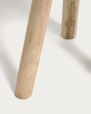 Glenda round solid teak wood side table, Ă 35 cm