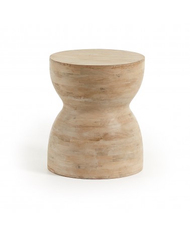 Mazy solid mango wood side table, Ă 40 cm