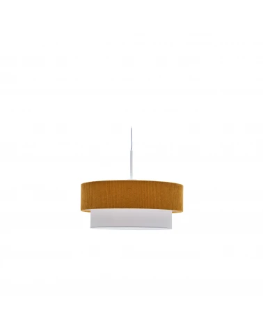 Bianella ceiling lamp in cotton and mustard corduroy, Ă 40 cm