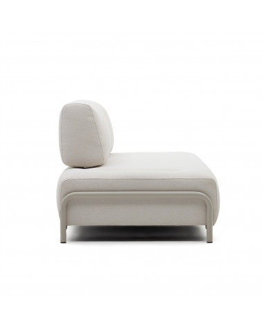 Compo module beige chenille 3-seater with grey metal structure 232 cm