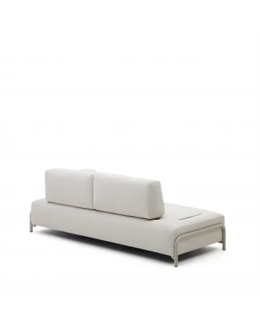 Compo module beige chenille 3-seater with grey metal structure 232 cm