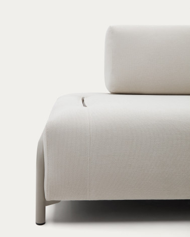 Compo module beige chenille 3-seater with grey metal structure 232 cm