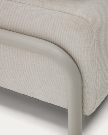 Compo module beige chenille 3-seater with grey metal structure 232 cm