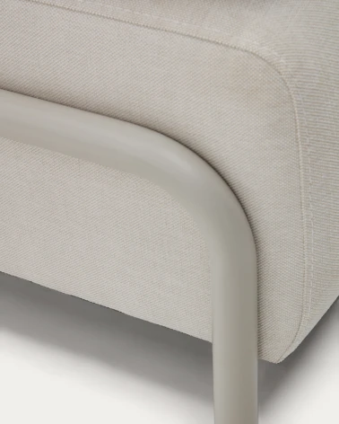 Compo module beige chenille 3-seater with grey metal structure 232 cm