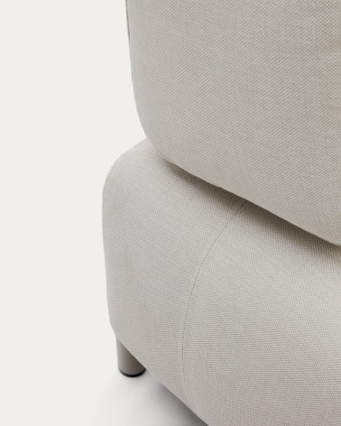 Compo module beige chenille 3-seater with grey metal structure 232 cm