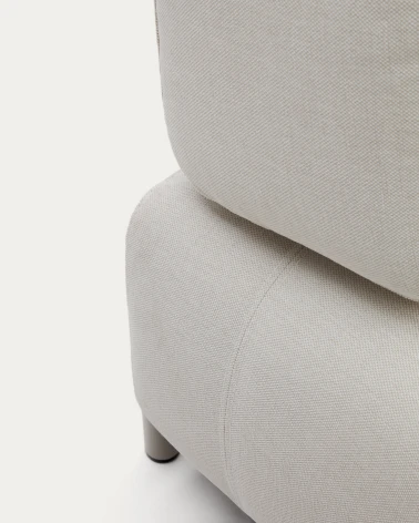 Compo module beige chenille 3-seater with grey metal structure 232 cm