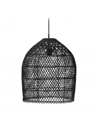 Domitila rattan ceiling lamp shade with black painted finish, Ă 44 cm