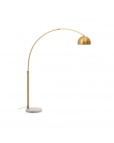 Madali metal floor lamp with brass and white marble finish