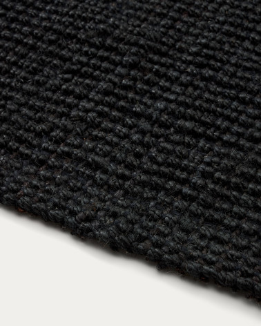 Madelin black jute rug 160 x 230 cm