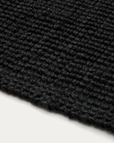 Madelin black jute rug 160 x 230 cm