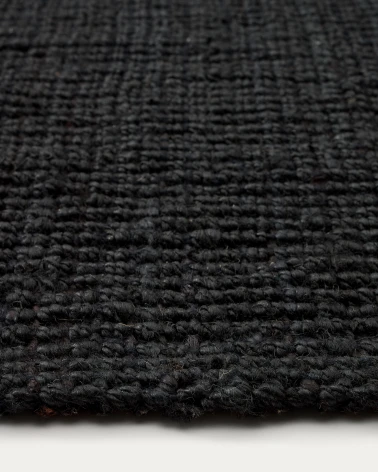 Madelin black jute rug 160 x 230 cm