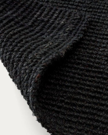 Madelin black jute rug 160 x 230 cm
