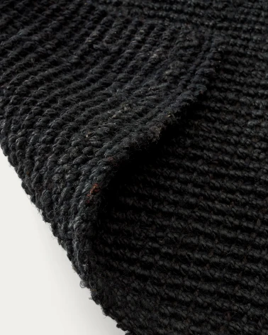 Madelin black jute rug 160 x 230 cm