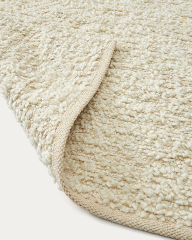 Magaret white cotton shearling-effect carpet 160 x 230 cm