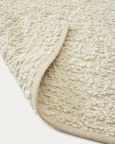 Magaret white cotton shearling-effect carpet 160 x 230 cm
