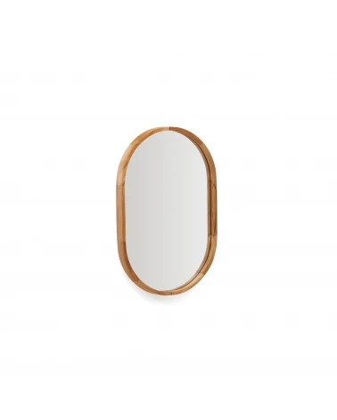 Magda mirror made of solid teak wood with a natural finish Ă 40 x 60 cm
