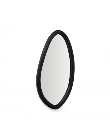 Magrit mirror in solid mungur wood with a black finish Ă 60 x 110 cm