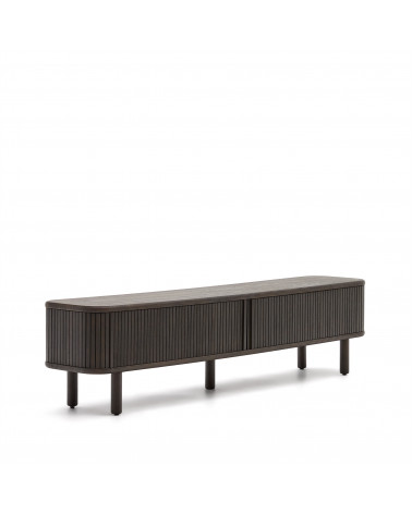 Mailen 2 door TV stand in ash veneer with a dark finish 200 x 50 cm