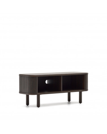 Mailen 2 door TV stand in ash veneer with a dark finish 120 x 50 cm