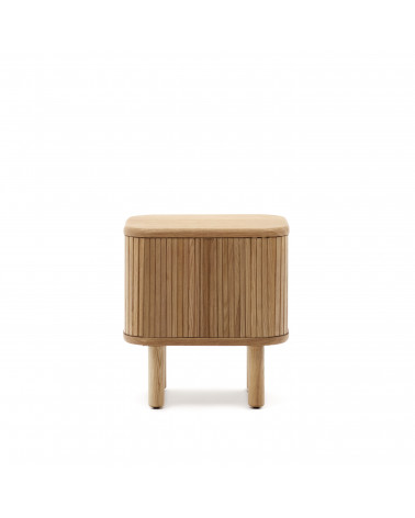 Mailen bedside table in ash veneer with a natural finish 50 x 55 cm