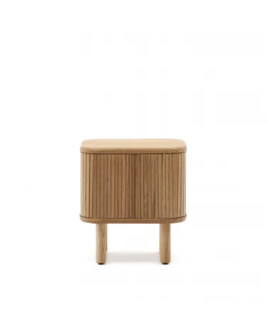 Mailen bedside table in ash veneer with a natural finish 50 x 55 cm