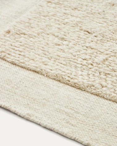 Marely white wool rug 160 x 230cm