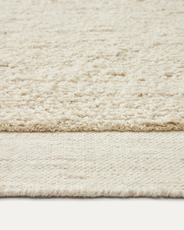 Marely white wool rug 160 x 230cm