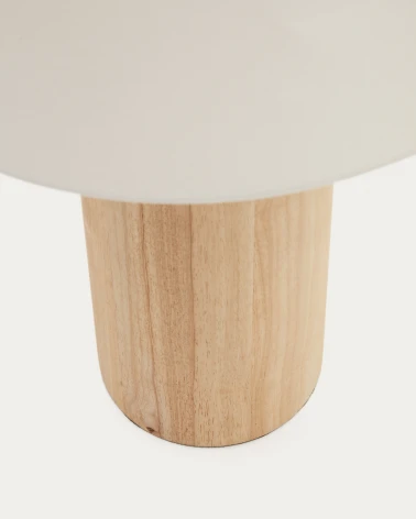 Marga floor lamp in solid wood with natural finish