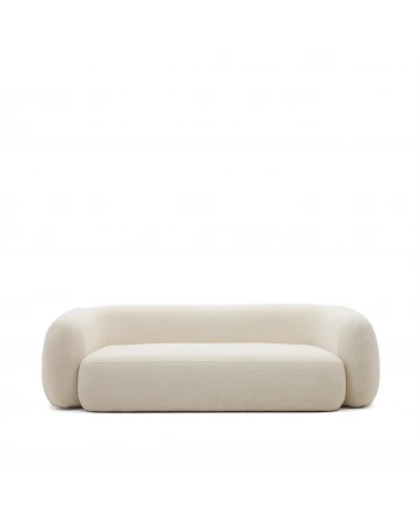 Martina 3-seater sofa in off-white shearling 240 cm