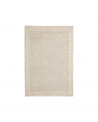 Minji grey wool rug 160 x 230cm