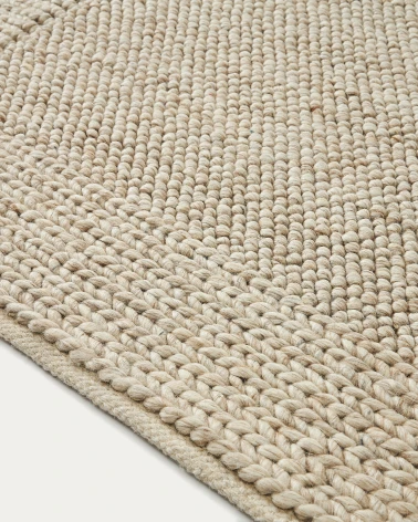 Minji grey wool rug 160 x 230cm
