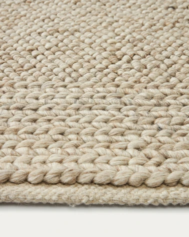 Minji grey wool rug 160 x 230cm