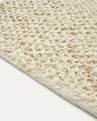 Miray white wool rug 160 x 230 cm