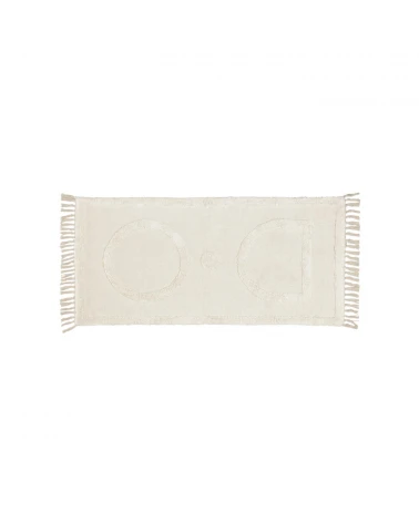 Bernabela 100% cotton rug in beige 70 x 140 cm
