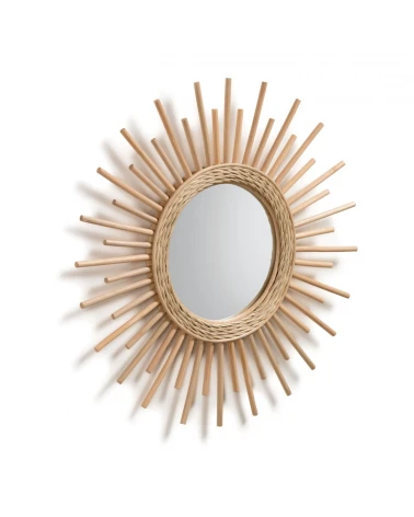 Marelli natural rattan mirror, Ă 60 cm