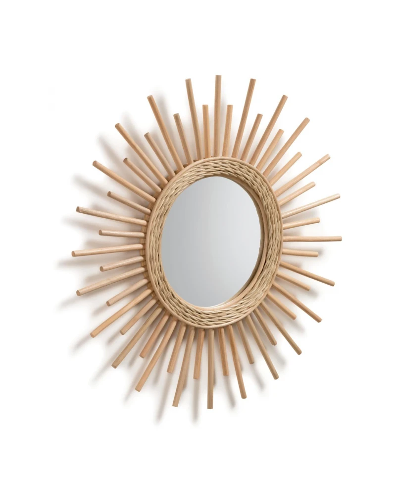 Marelli natural rattan mirror, Ă 60 cm