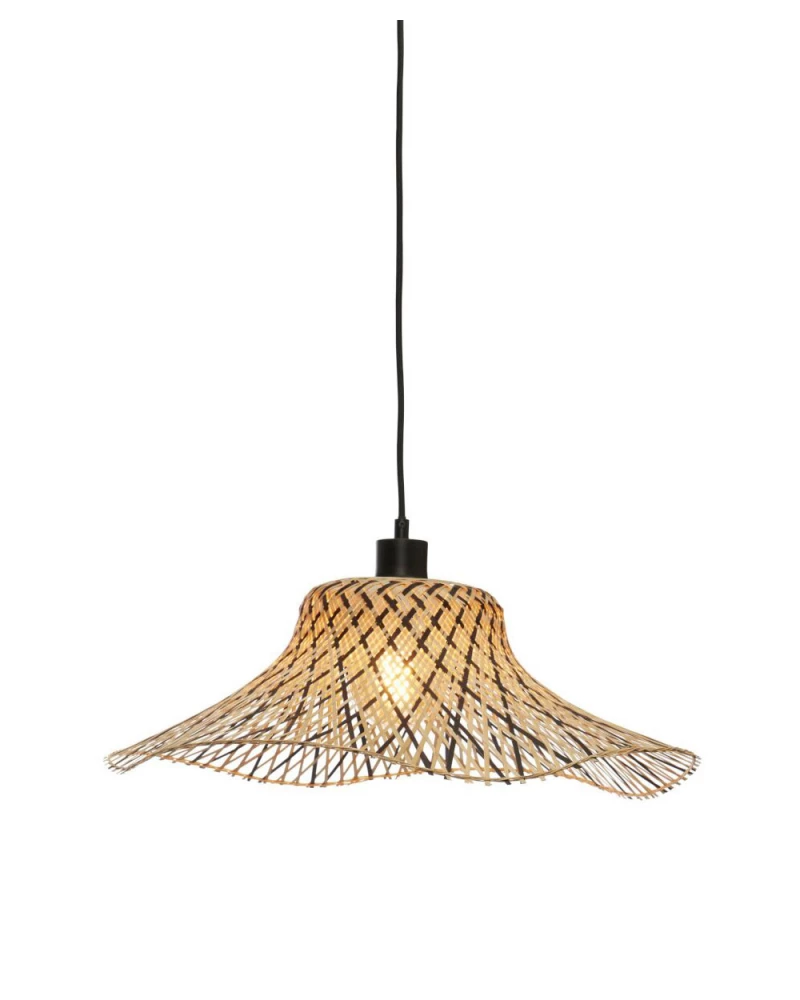 Závesná lampa Ibiza, Prírodná/čierna, Good&Mojo LAAV 993
