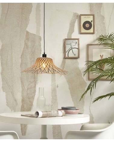 Závesná lampa Ibiza, Prírodná/čierna, Good&Mojo LAAV 997