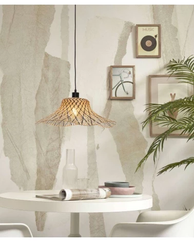Závesná lampa Ibiza, Prírodná/čierna, Good&Mojo LAAV 997