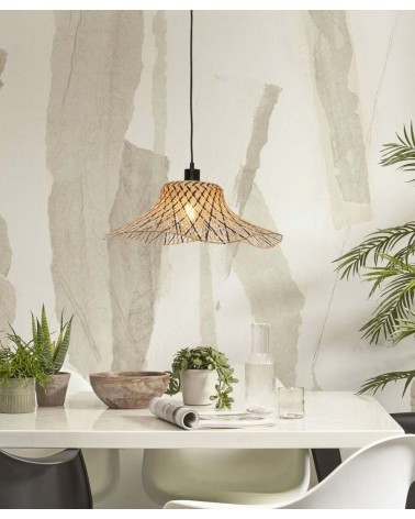 Závesná lampa Ibiza, Prírodná/čierna, Good&Mojo LAAV 998